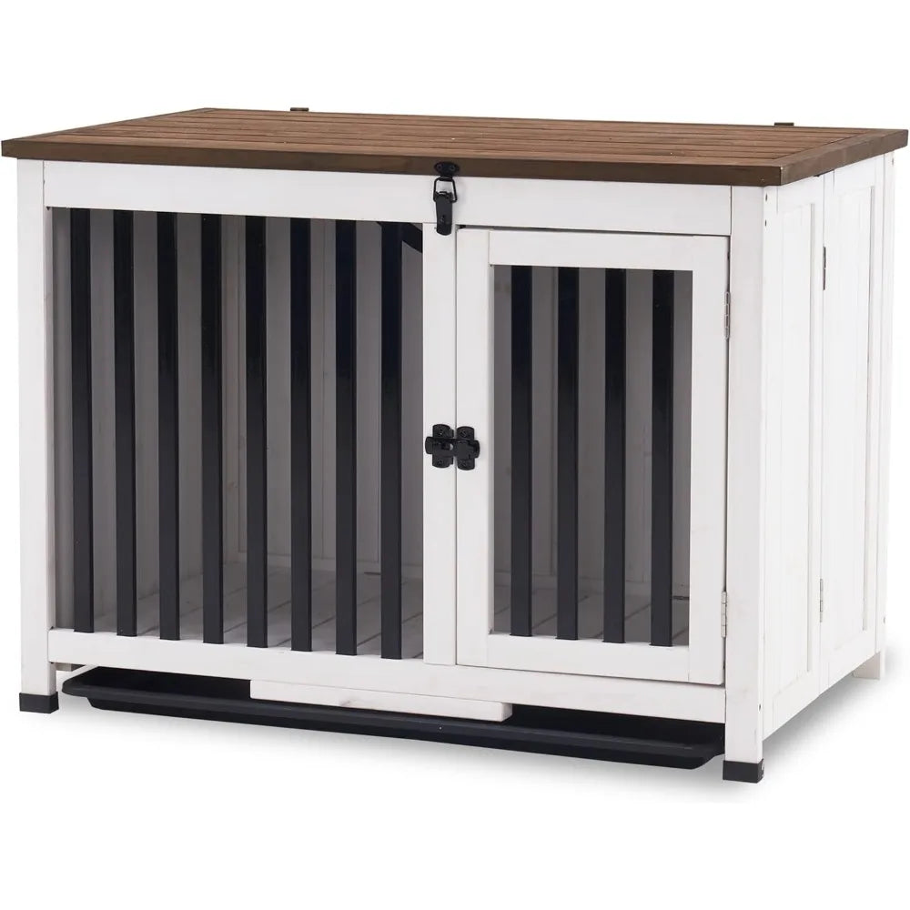 Wooden Dog Crate Furniture, End Table No Assembly Needed Medium