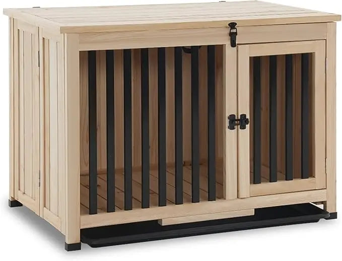 Wooden Dog Crate Furniture, End Table No Assembly Needed Medium