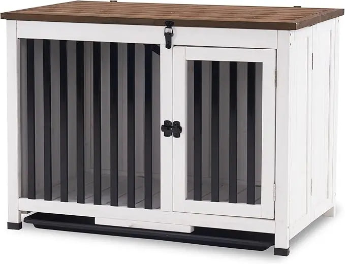 Wooden Dog Crate Furniture, End Table No Assembly Needed Medium