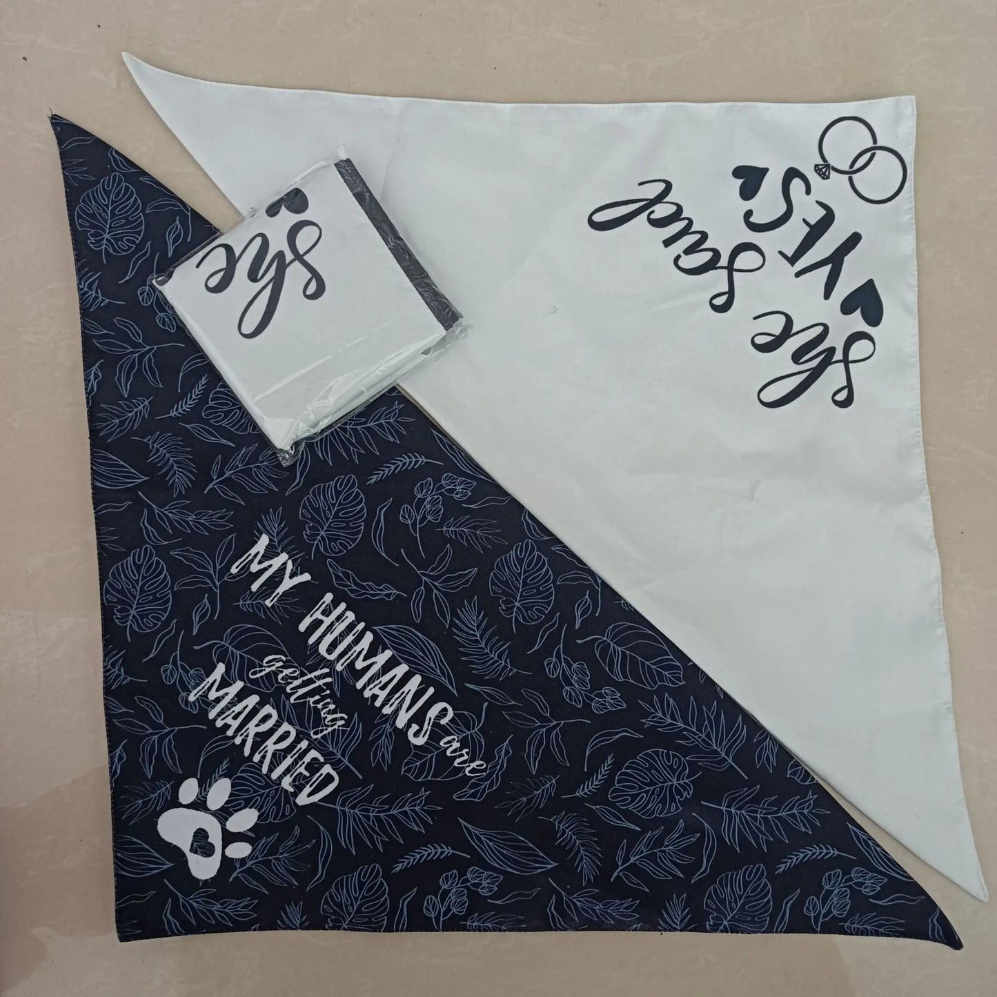 Dog 2 Pack Pet Bib Bandana Scarf for Wedding and festivals.