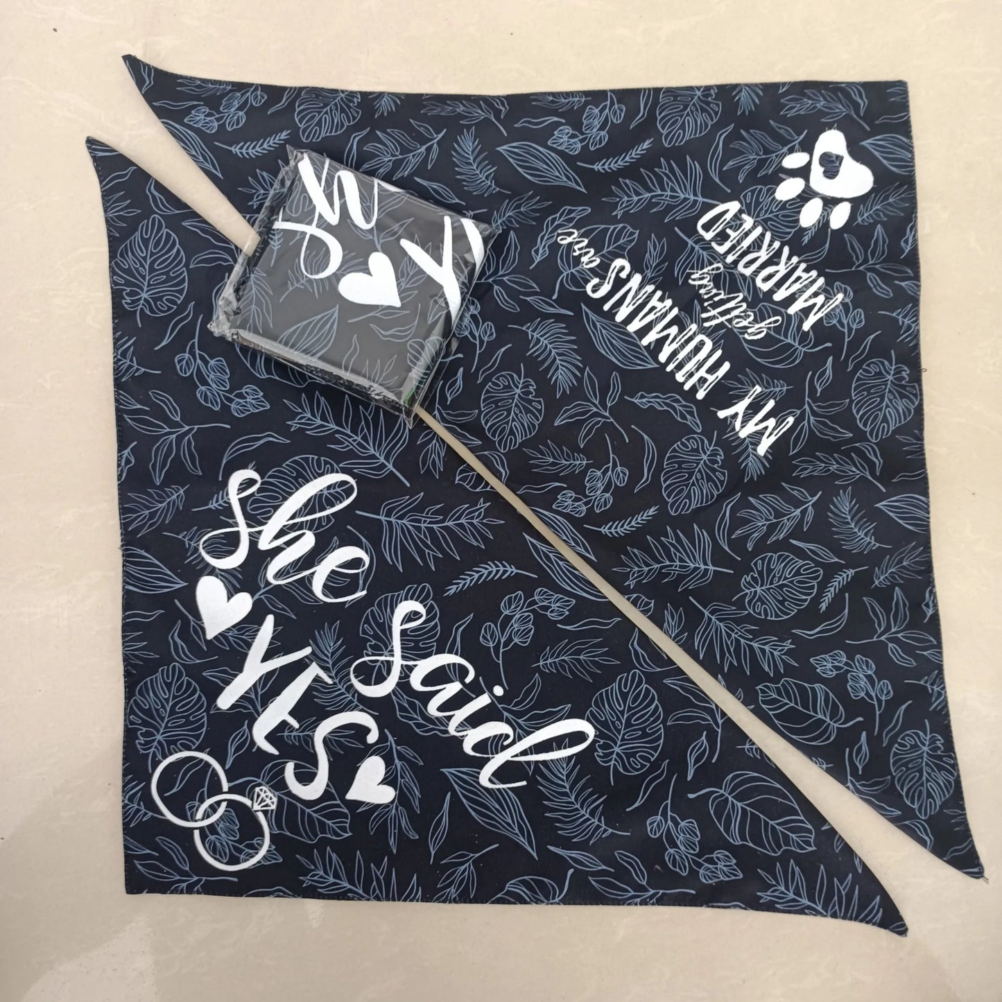 Dog 2 Pack Pet Bib Bandana Scarf for Wedding and festivals.