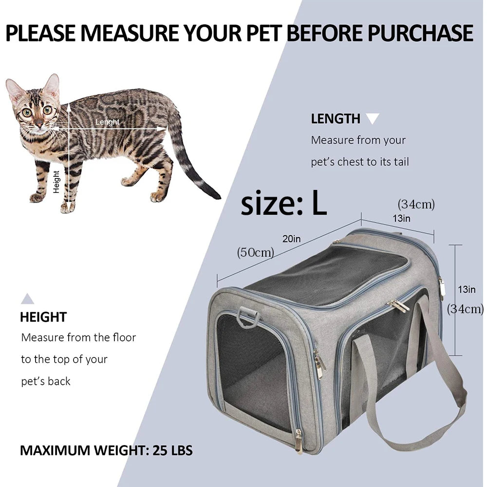 Cat Carrier Pet Dog Carrier Dog Backpack Pet Cat Transport Bag Dog