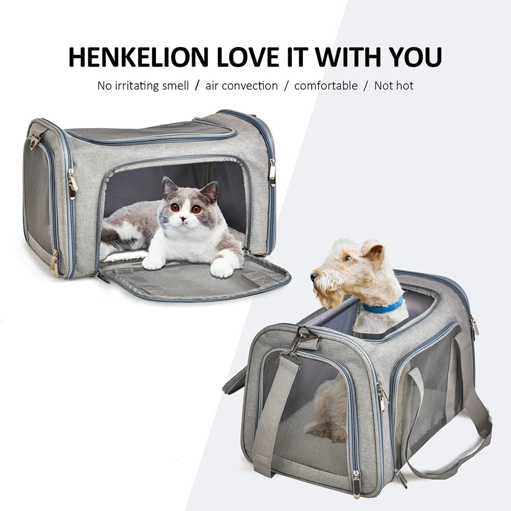 Dog Carrier Bag Soft Side Backpack Cat Pet Carriers Dog Travel Bags Airline Approved