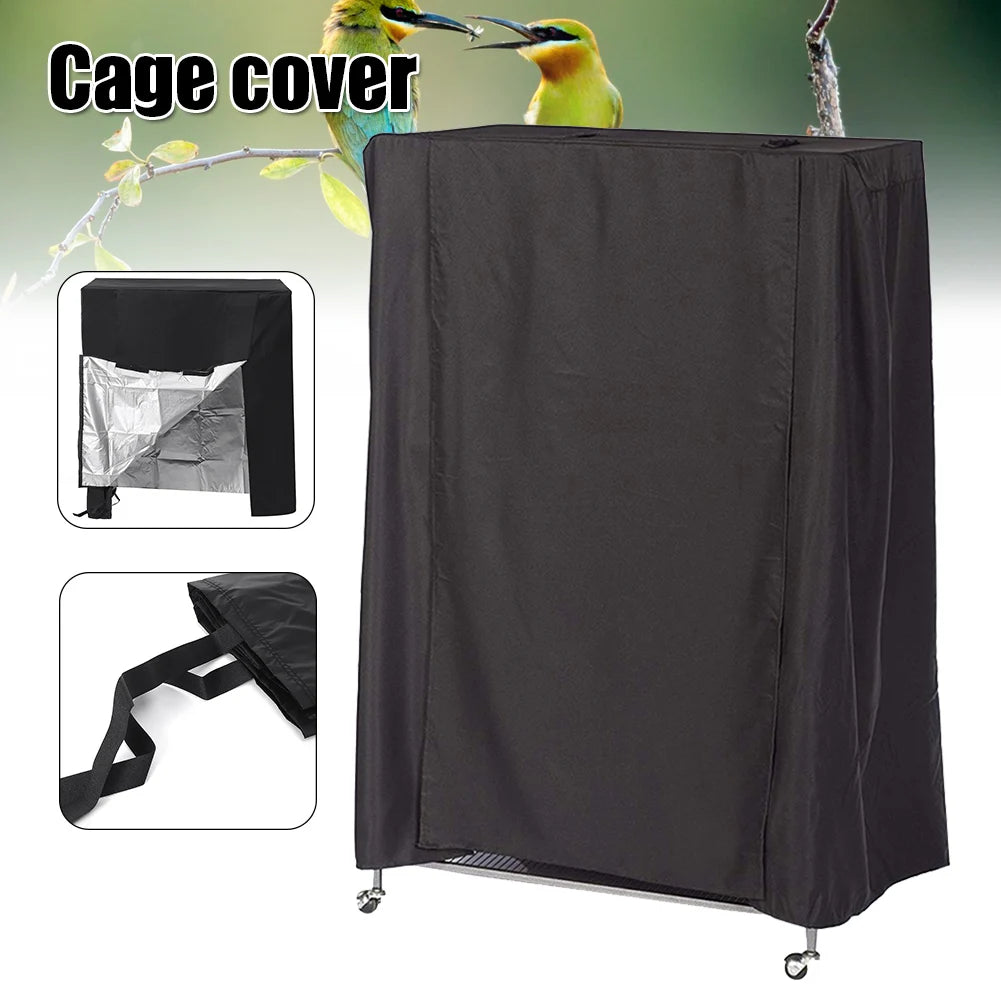 Large Birds Cage Cover Durable Lightweight  For Outdoor Waterproof Black Cover