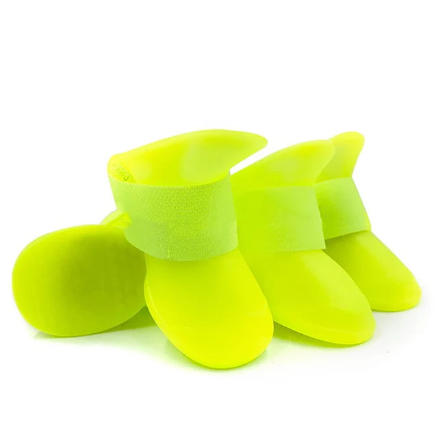 4Pcs Pet WaterProof Rainshoe Anti-slip Rubber Boot For Small Medium Large Dogs