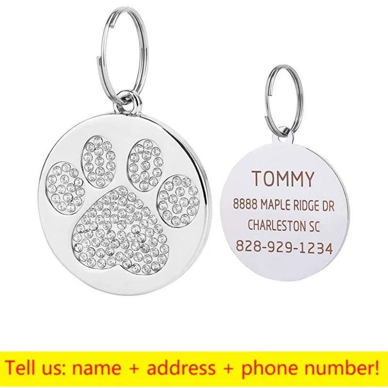 Personalized Dog Tag Custom Pet Puppy Cat ID Tag Dog Collar Anti-lost Accessories