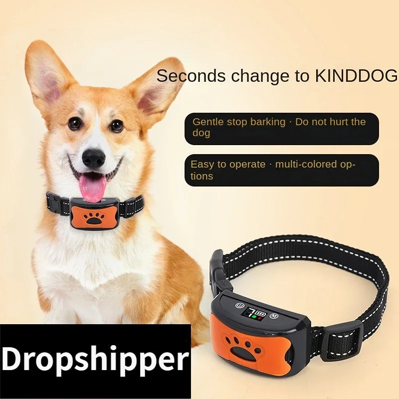 Pet Dog Anti Barking Device USB Electric Ultrasonic Dogs Training Collar.