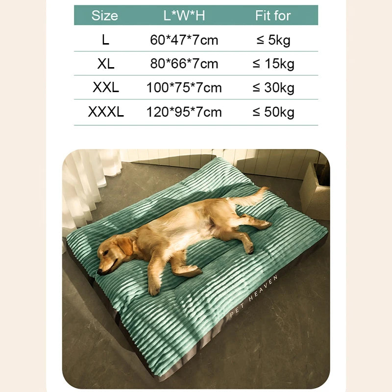 Big Dog Mat Corduroy Pad for Medium Large Dogs Oversize Pet Sleeping Bed .