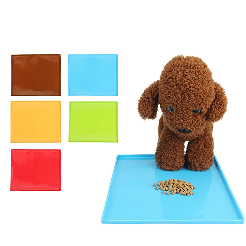 Pet Food Mat Waterproof Non-slip for Cat Color Silicone Pet Food Mat