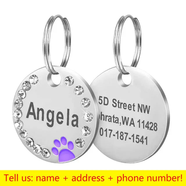 Personalized Dog Tag Custom Pet Puppy Cat ID Tag Dog Collar Anti-lost Accessories