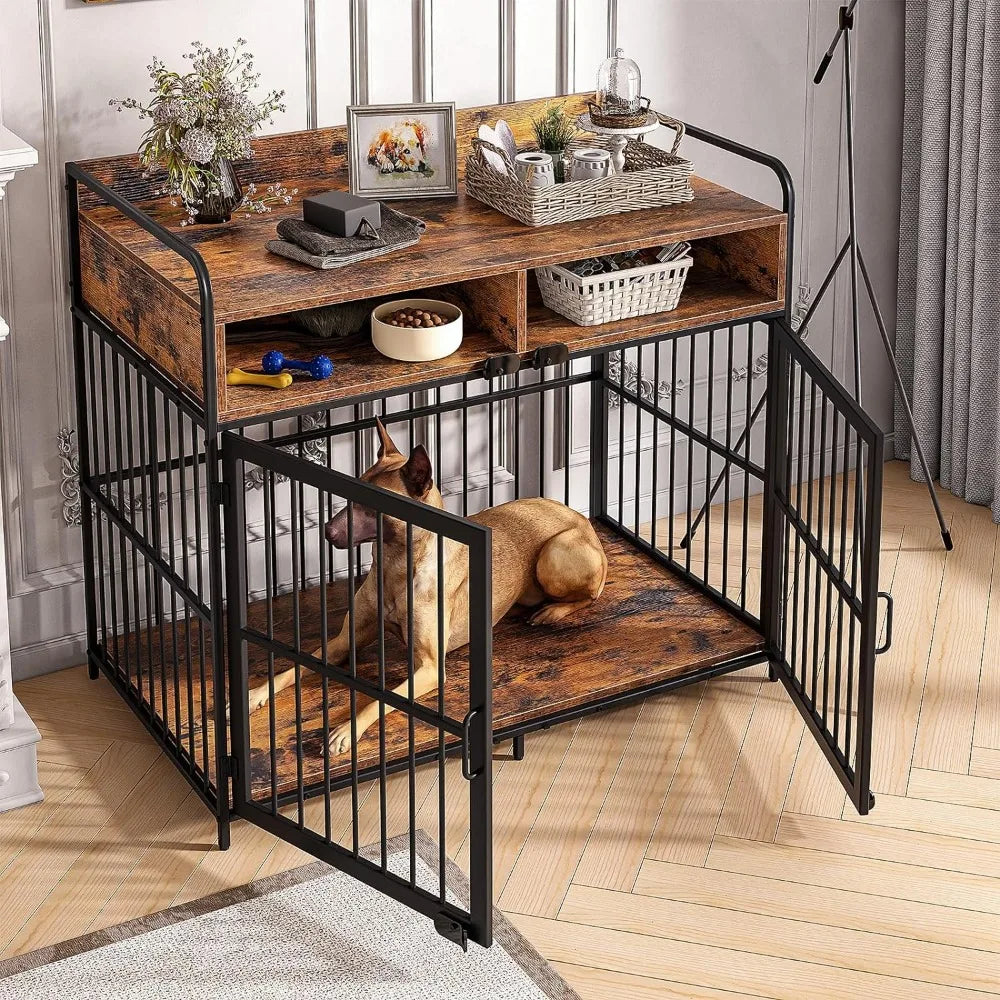 Large Dog Crate Furniture, Dog Kennel Indoor, heavy Duty Crate