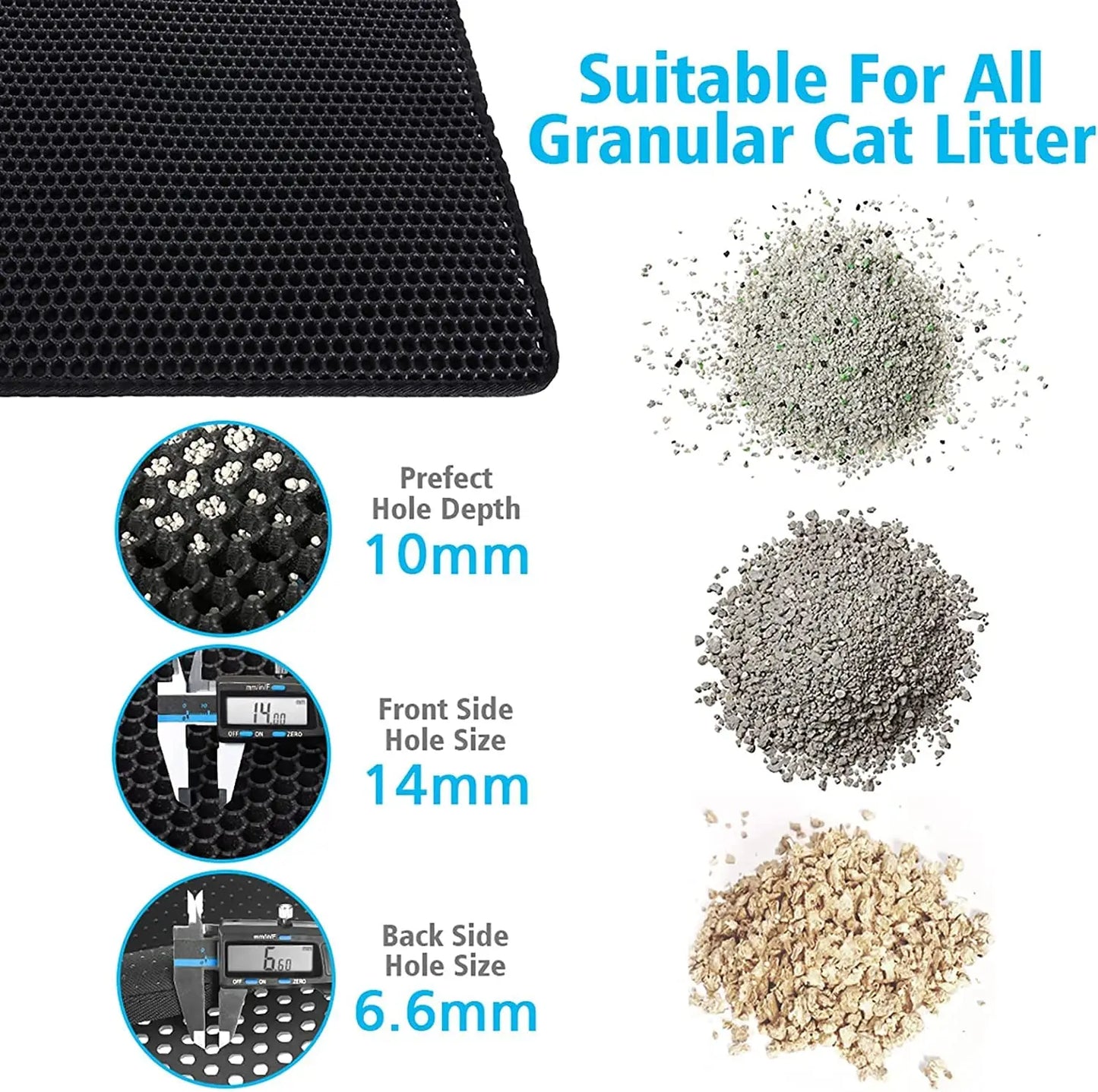 Pet Cat Litter Mat Waterproof Double Layer EVA Foldable Cat Litter Trapping Pet Carpet .