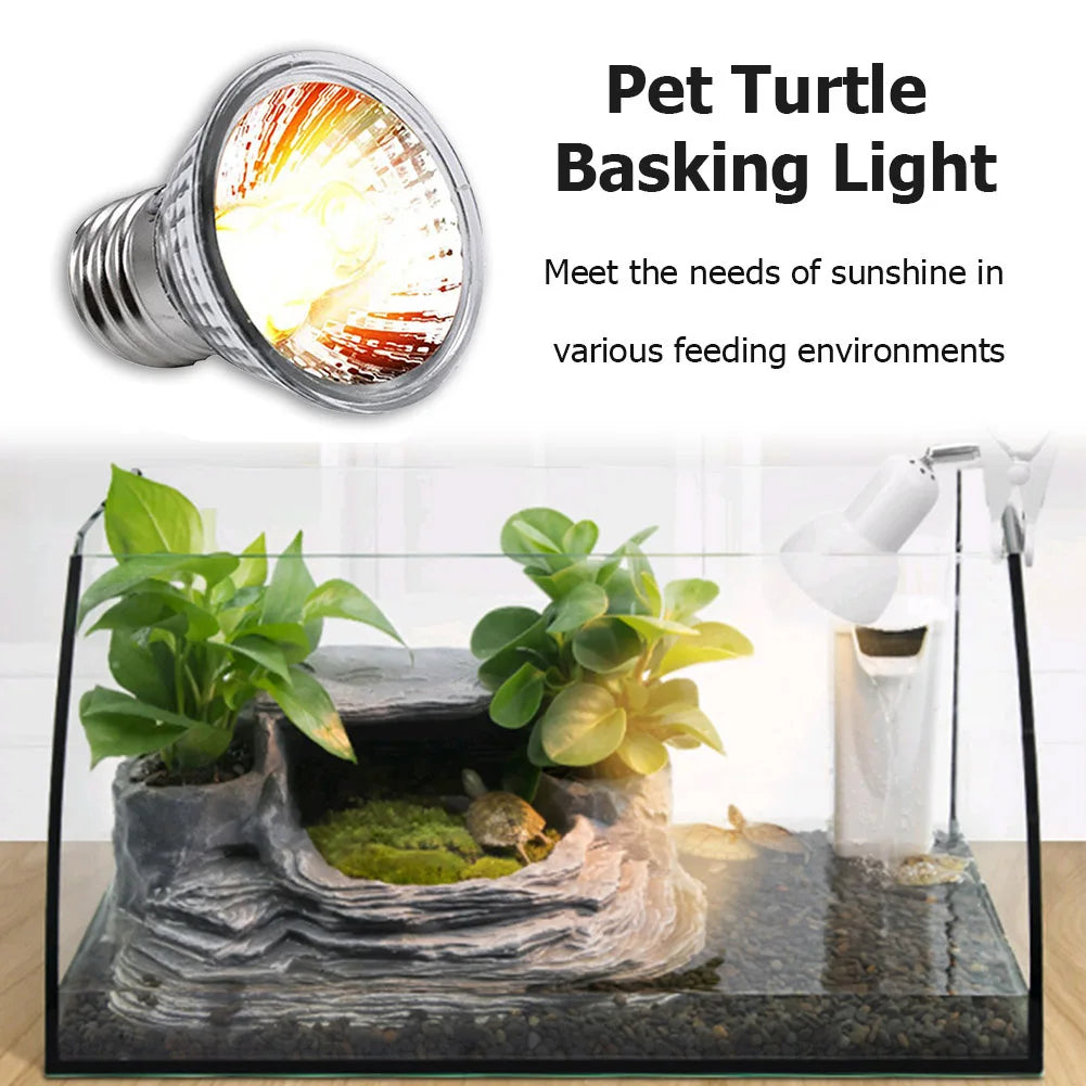 Reptile Tortoise UVA UVB Heating Reptile Lamp Bulb Turtle Basking UV Light Sunlamp.