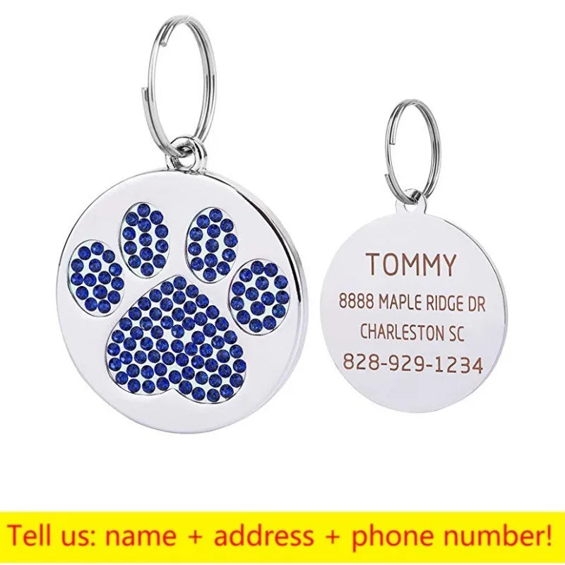 Personalized Dog Tag Custom Pet Puppy Cat ID Tag Dog Collar Anti-lost Accessories