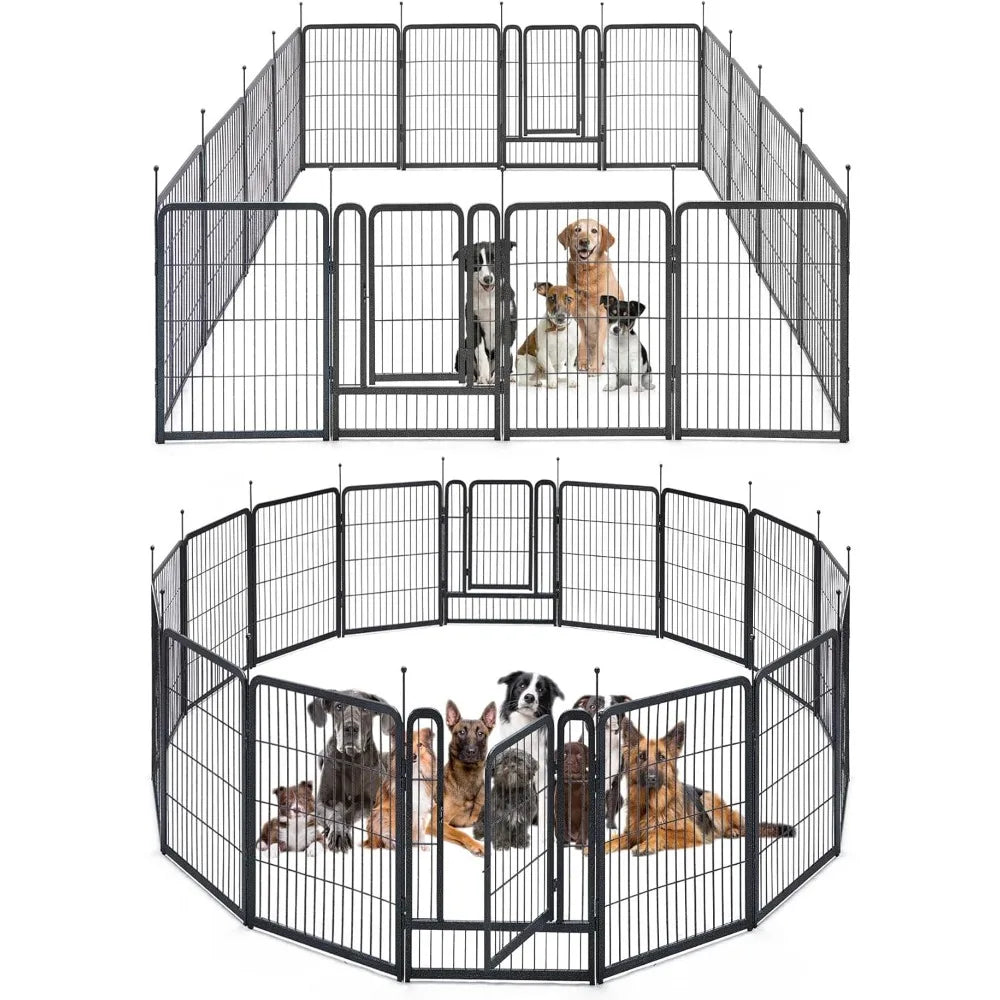 Big Dog Exercise Play Pen for Large/Medium/Small Dogs,Foldable Puppy Pen