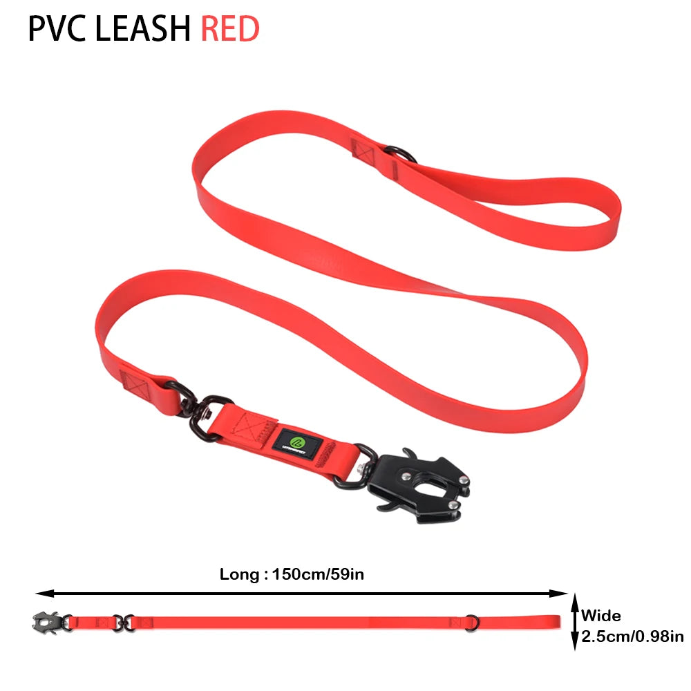 5FT Pvc Training Durable Handle Quick Release Frog Clip Lead line Waterproof lead line Dog Leash