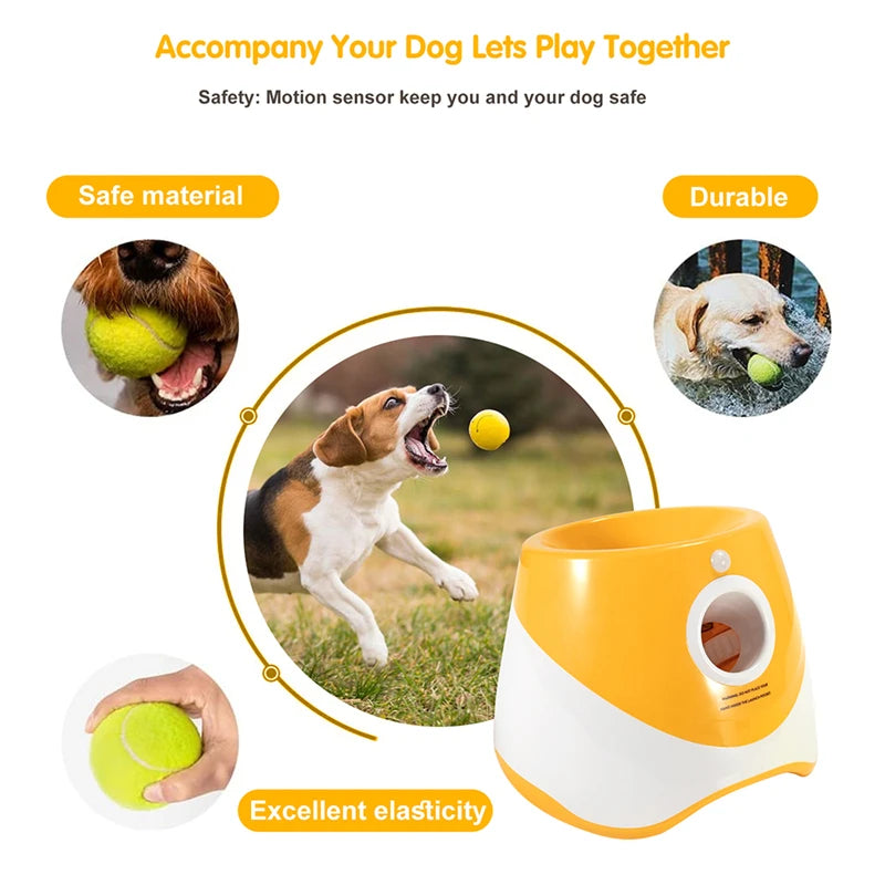 Dog Tennis Launcher Automatic Pet Dogs Chase Toy.