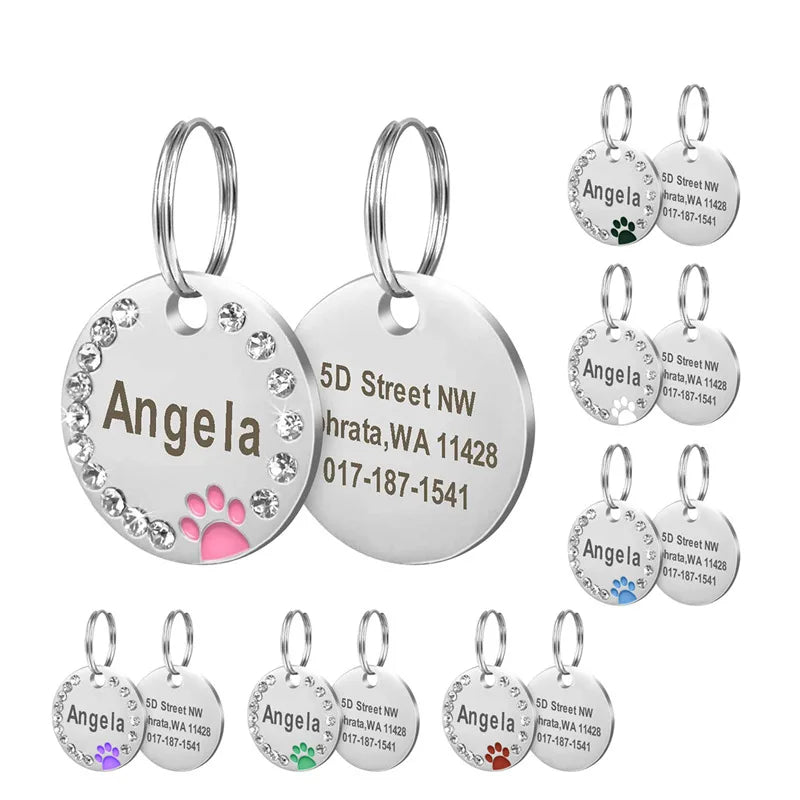 Personalized Dog Tag Custom Pet Puppy Cat ID Tag Dog Collar Anti-lost Accessories