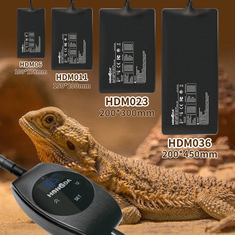 Terrarium Reptiles lizard Heat Mat Climbing Pet Heating Warm Pads Intelligent Adjustable Temperature Controller Mats 110v/220v