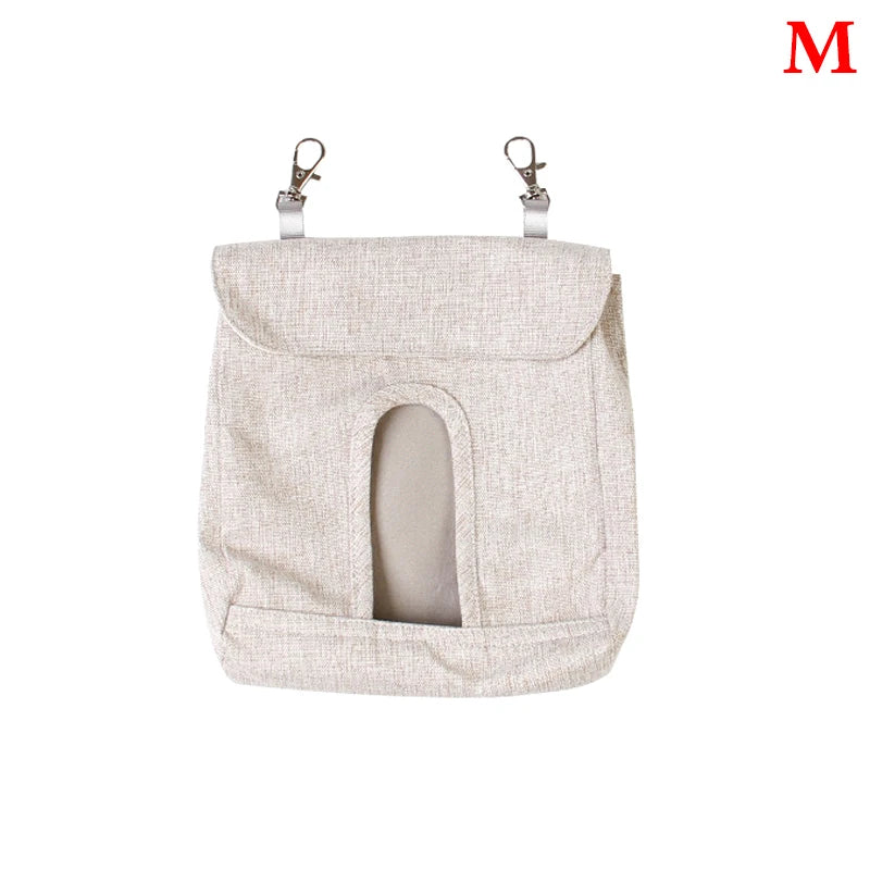 1PC Hanging Pouch Feeder Hay Bag Holder with Hooks Feeding Dispenser Container,