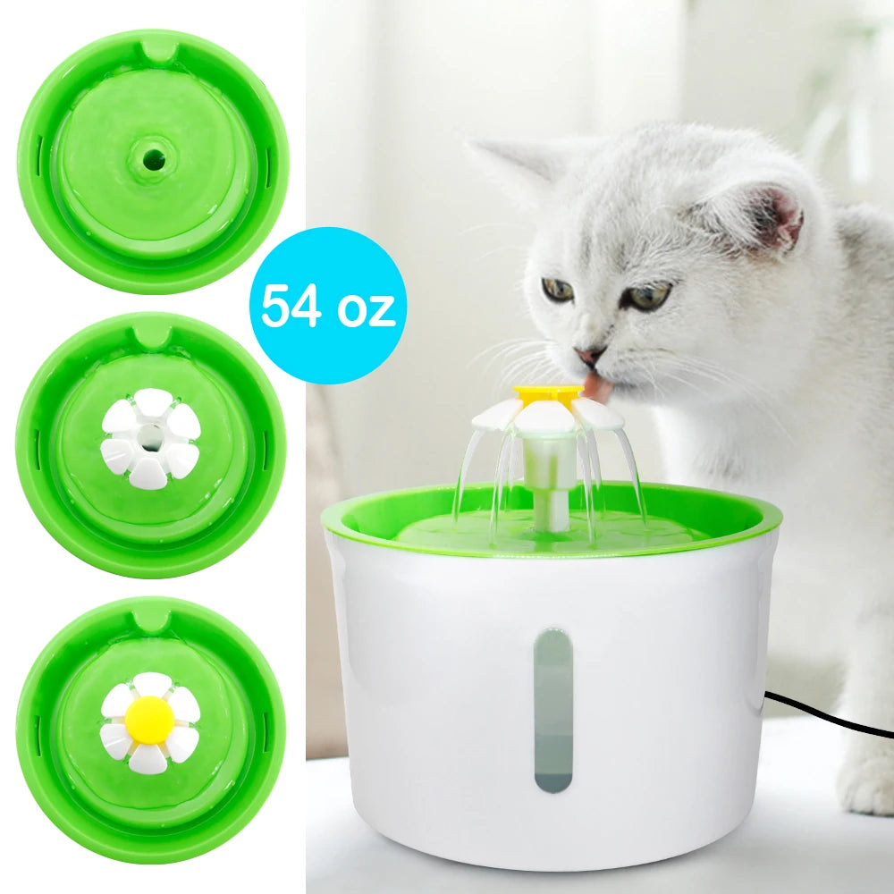 1.6L Automatic Cat Dog Water Fountain Electric Pet Drinking Feeder Bowl'r