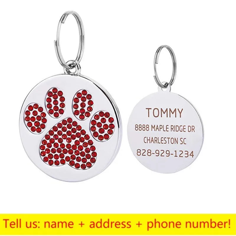 Personalized Dog Tag Custom Pet Puppy Cat ID Tag Dog Collar Anti-lost Accessories