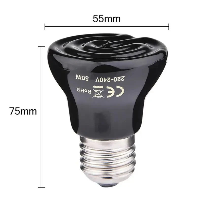 Ceramic Emitter Heater Lamp 220V Heat Lamp Bulb for Pets, Brooder Coop,or Amphibians.