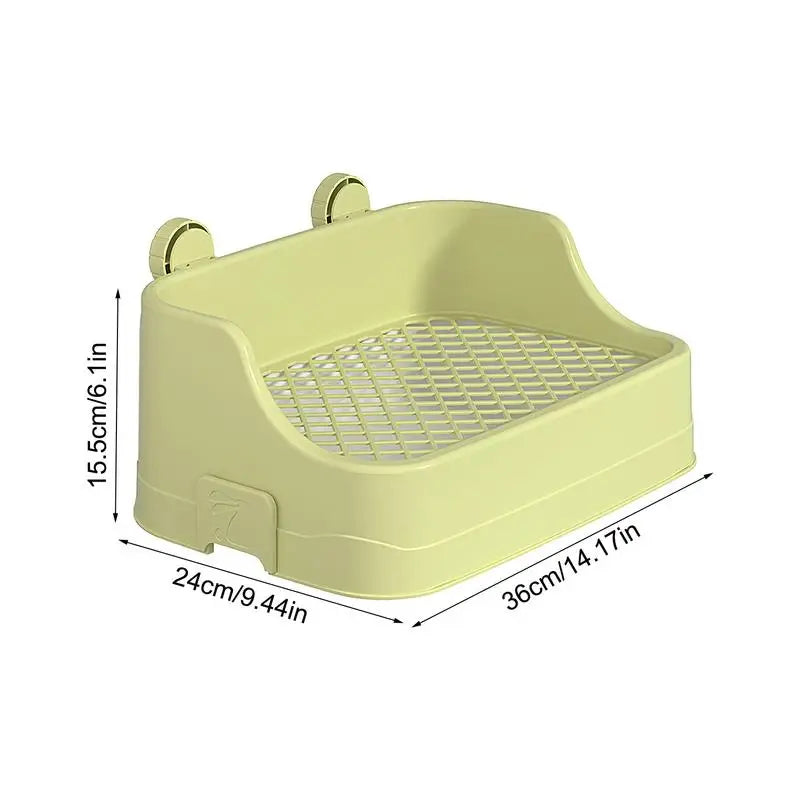 Rabbit Litter Box Large Capacity Pet Toilet With Buckle For Guinea Pigs Dangling Litter Box.