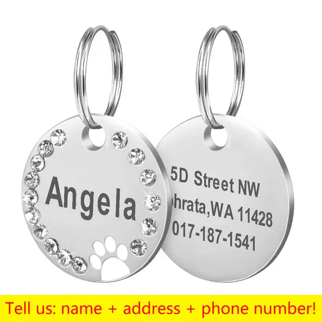 Personalized Dog Tag Custom Pet Puppy Cat ID Tag Dog Collar Anti-lost Accessories