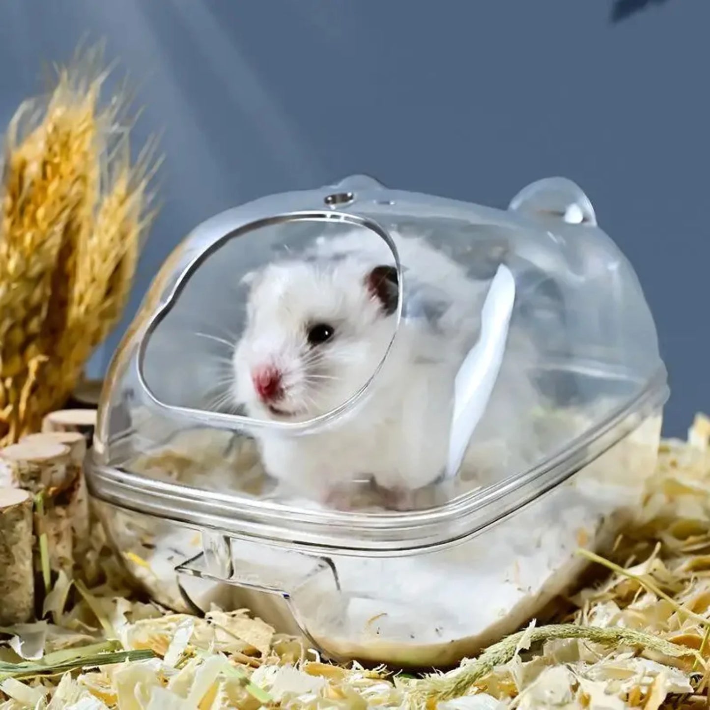 New Transparent Hamster Bathroom House Cage Box with Bath Sand Room Toy,