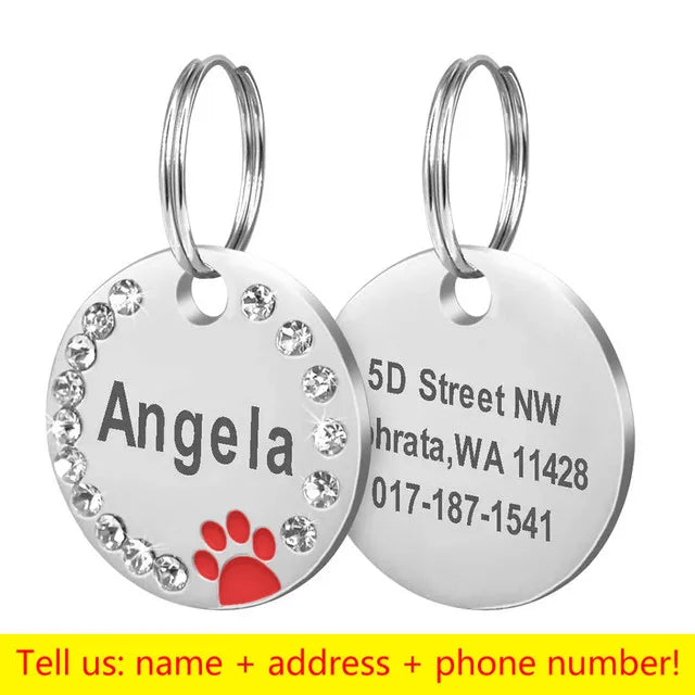 Personalized Dog Tag Custom Pet Puppy Cat ID Tag Dog Collar Anti-lost Accessories