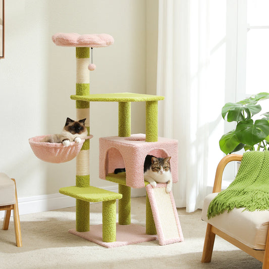 Cat Tree Multi-Level Cat Tower with Sisal Covered Scratching Posts .