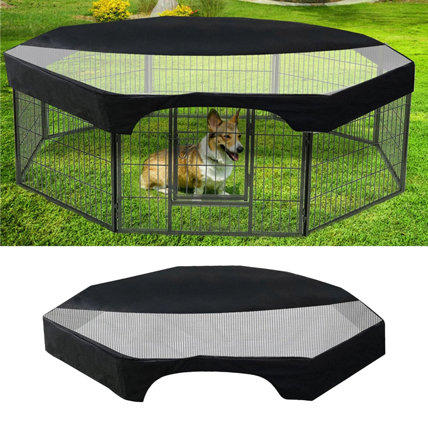 Octagon Pet Playpen Cover Portable Cage Cover Enclosure Dog Puppy Rabbit .