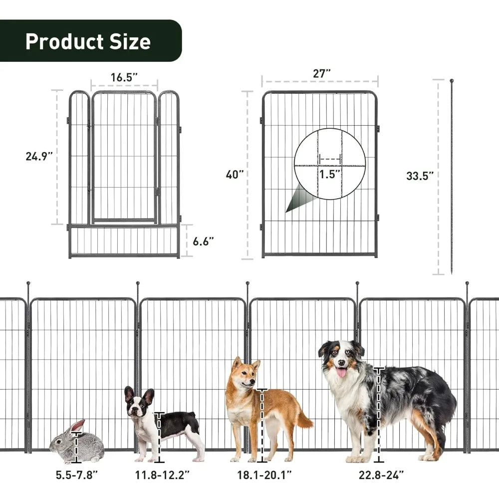 Big Dog Exercise Play Pen for Large/Medium/Small Dogs,Foldable Puppy Pen