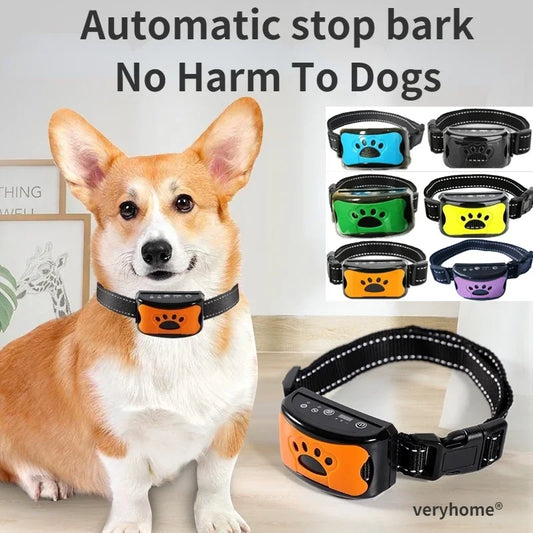 Pet Dog Anti Barking Device USB Electric Ultrasonic Dogs Training Collar.