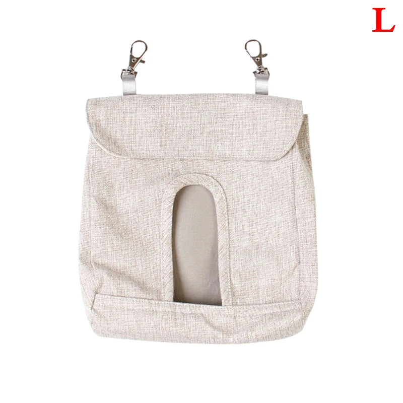 1PC Hanging Pouch Feeder Hay Bag Holder with Hooks Feeding Dispenser Container,