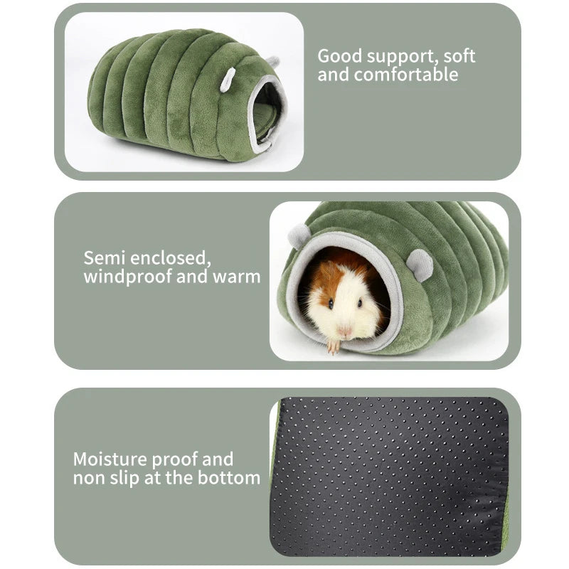 Pet Cave Hamster Bed Super Warm Guinea Pig Cage House Cozy Hideout for small animals.