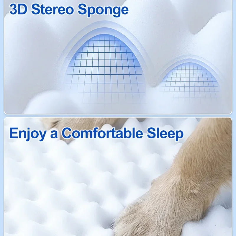 Summer Pet Cool Mattress Orthopedic Memory Foam Pet Sofa with Pillow Heat Dissipation .