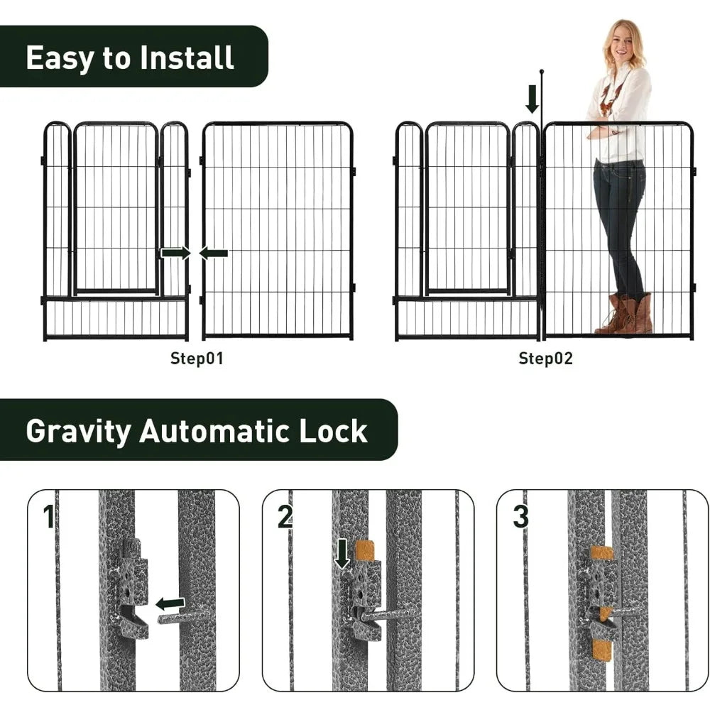 Big Dog Exercise Play Pen for Large/Medium/Small Dogs,Foldable Puppy Pen