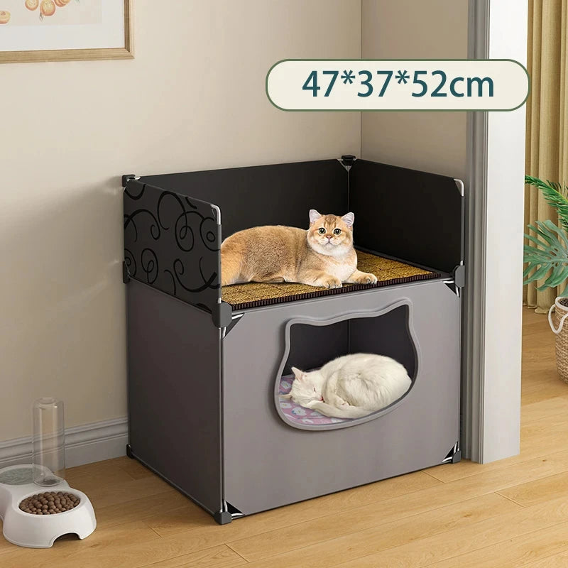 Cat Bed Detachable Cat Hiding House Comfortable Small Dog Nest Washable Cave Cats Beds Pet Supplies