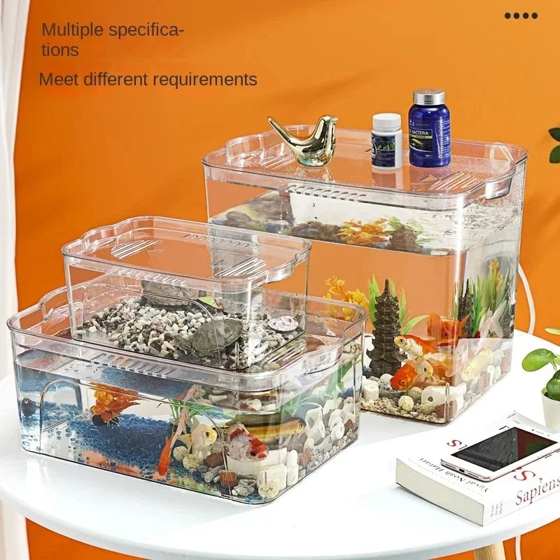 Betta Ecological Fish Tank Home Aquarium Transparent Living Room Desktop Landscaping.