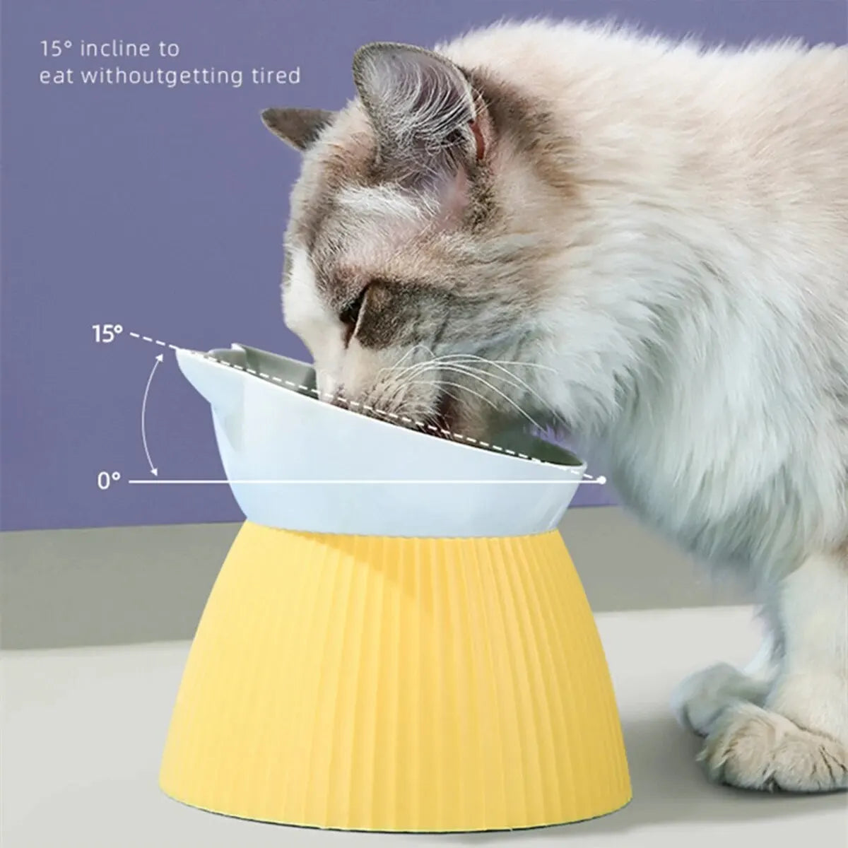 Bowls with Neck Guard Stand Pet Food Water Feeder Bowl for Cats Or Small Dogs