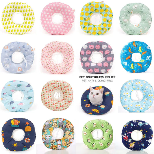 Anti-Bite Lick Cat Dog Elizabeth Collar Aerated Wound Protective Ring Neckband.