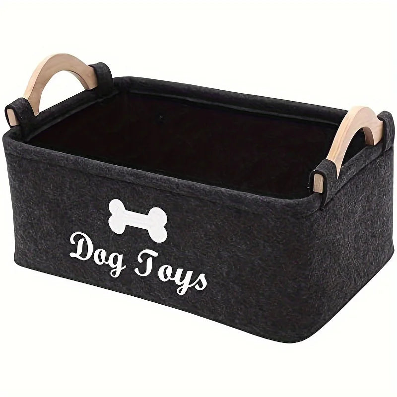 1Pcs Bone Palm Print Pet Toy Storage Box.