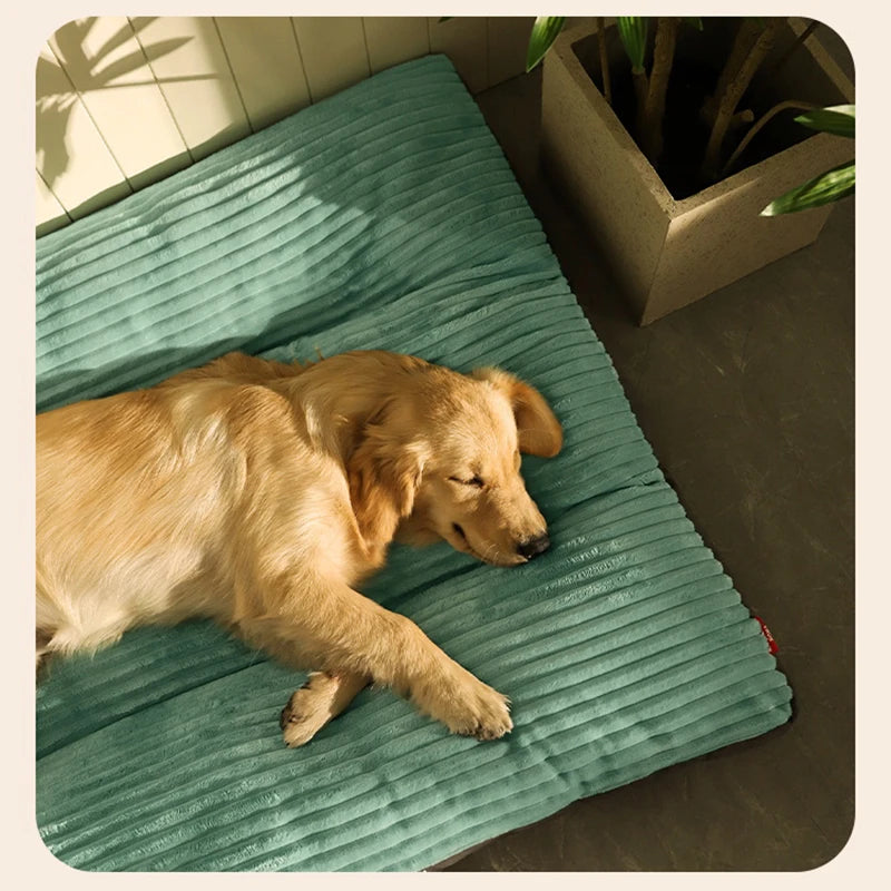 Big Dog Mat Corduroy Pad for Medium Large Dogs Oversize Pet Sleeping Bed .