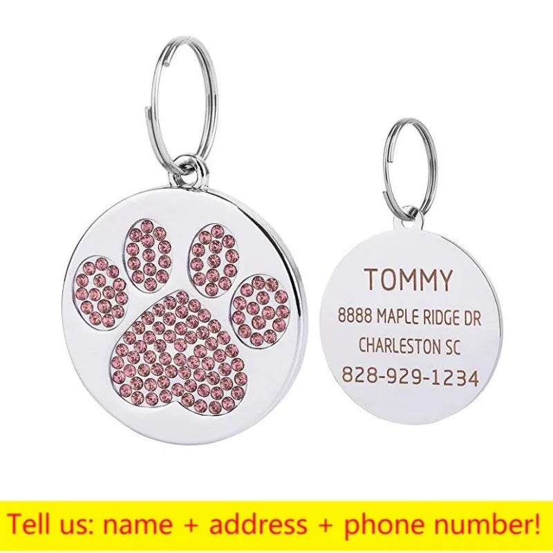 Personalized Dog Tag Custom Pet Puppy Cat ID Tag Dog Collar Anti-lost Accessories