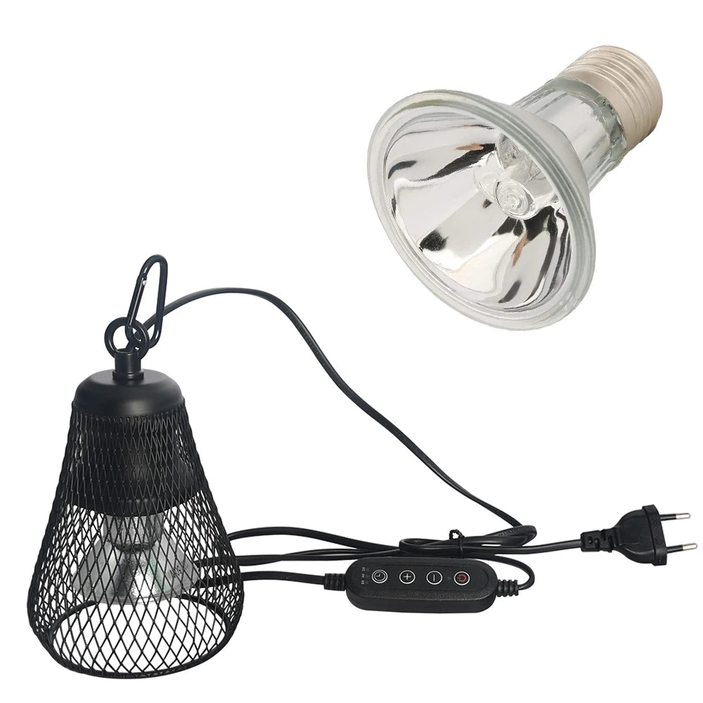 Reptile Heat Lamp Dimmable UVA UVB Reptile Bulb With Holder.