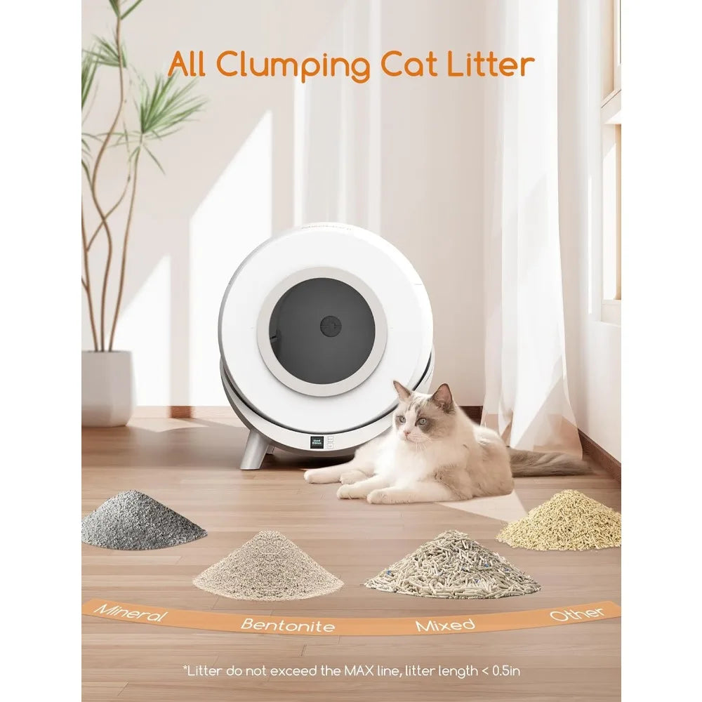 Cats' Sandbox Self Cleaning Cat Litter Box Includes Garbage Bags& Mat Toilet Tray for Cats.