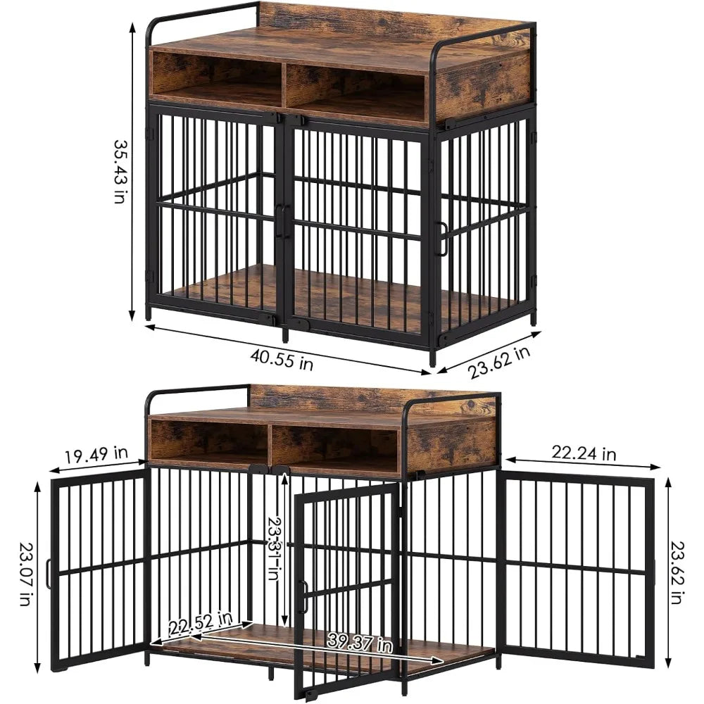 Large Dog Crate Furniture, Dog Kennel Indoor, heavy Duty Crate