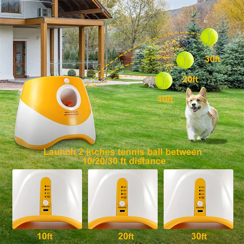 Dog Tennis Launcher Automatic Pet Dogs Chase Toy.